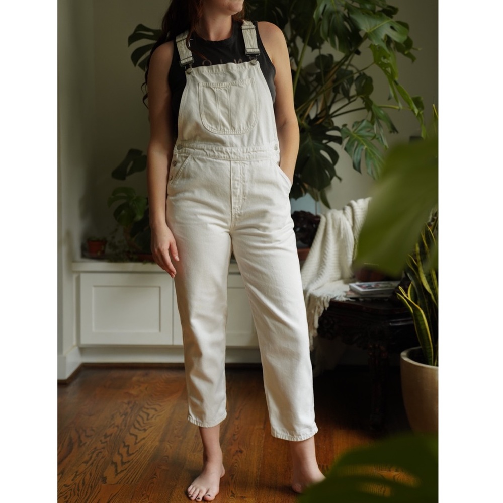 SOLD!!** - NWOT Reformation ivory denim overalls